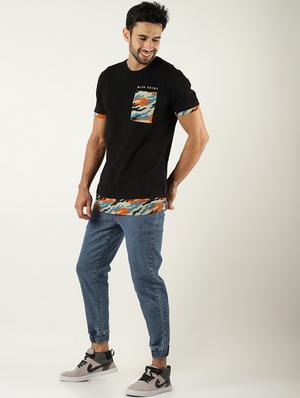 black camouflage printed pocket tshirt - 16108835 - Standard Image - 4