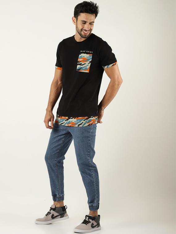black camouflage printed pocket tshirt - 16108835 - Zoom Image - 4