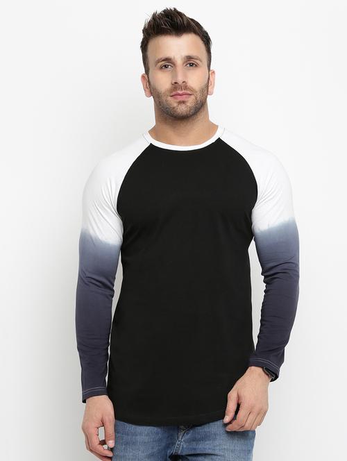 black raglan tshirt - 16109809 - Standard Image - 1