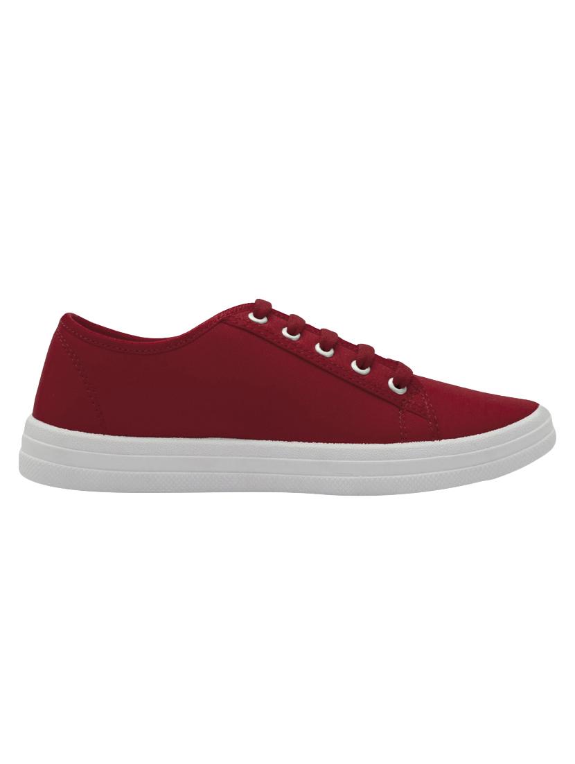 red lace-up casual shoes - 16110510 - Zoom Image - 2