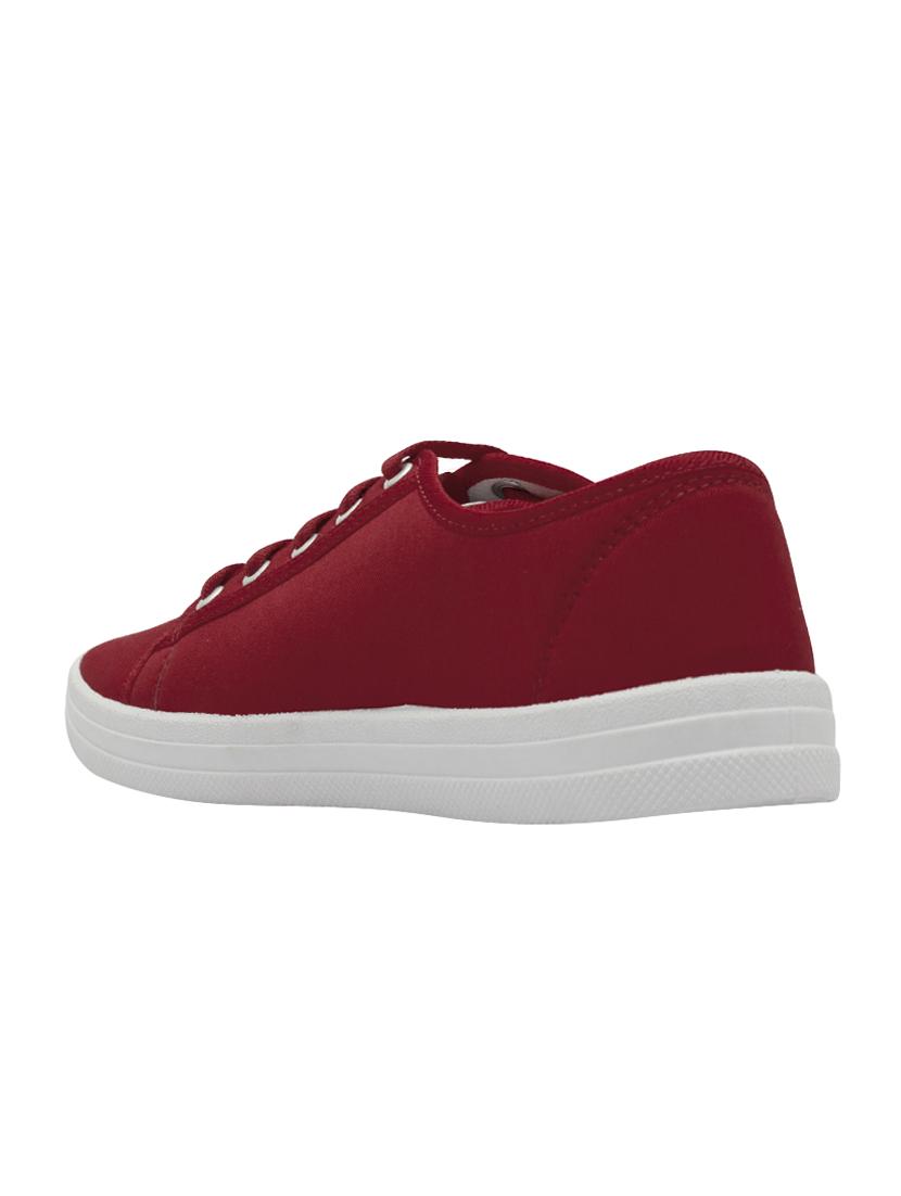 red lace-up casual shoes - 16110510 - Zoom Image - 3