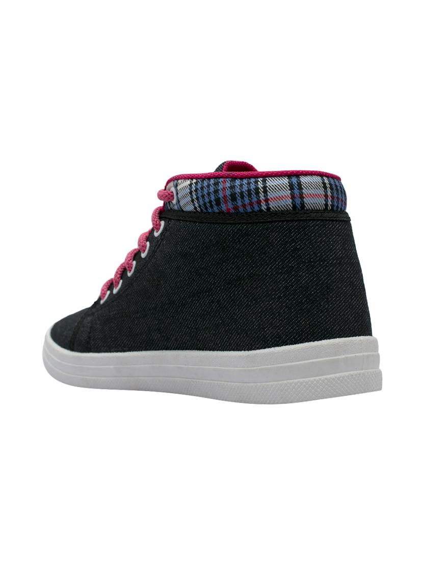 black lace-up sneakers - 16110513 - Zoom Image - 3