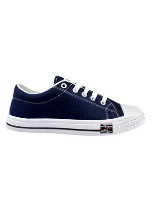 navy lace-up sneakers - 16110519 - Standard Image - 2
