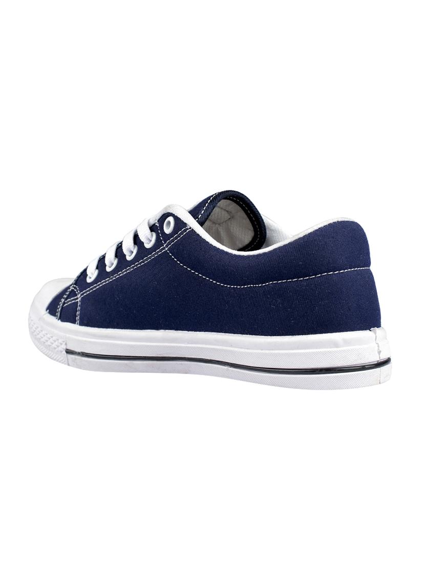 navy lace-up sneakers - 16110519 - Zoom Image - 3