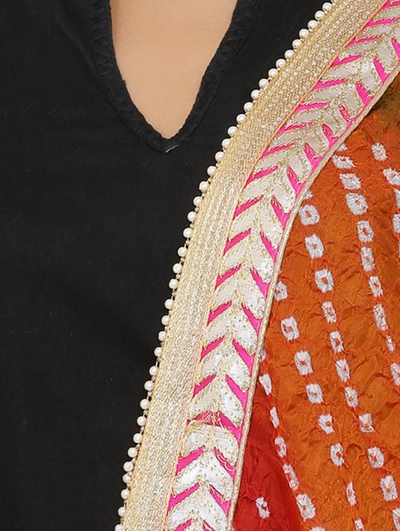 multi colored art silk bandhani dupatta - 16110553 - Zoom Image - 2