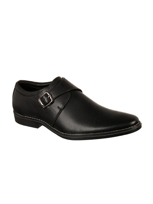 black leather monk straps - 16110677 - Standard Image - 1