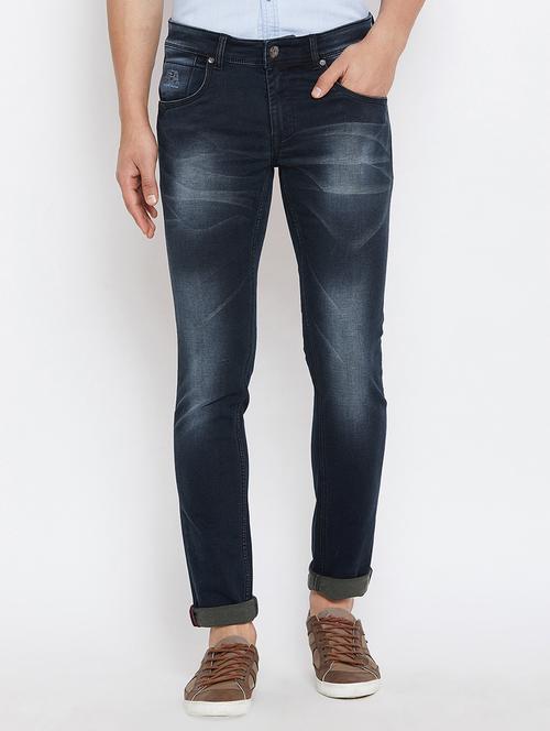 blue heavy washed jeans - 16110801 - Standard Image - 1