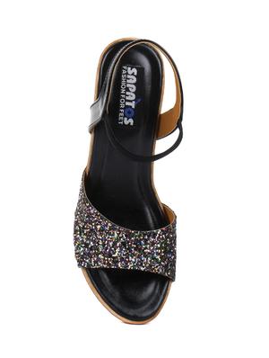 black back strap sandals - 16111589 - Standard Image - 4