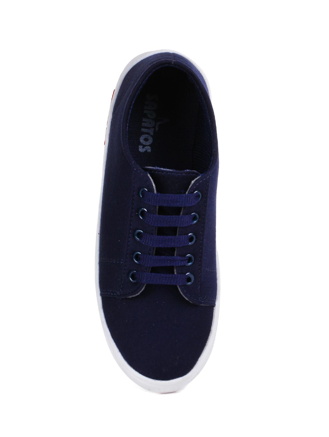 blue lace-up sneakers - 16111605 - Zoom Image - 4