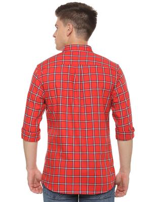 red checkered casual shirt - 16112258 - Standard Image - 2