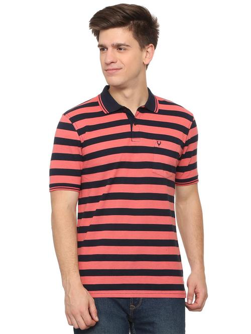 pink striped polo t-shirt - 16112302 - Standard Image - 1