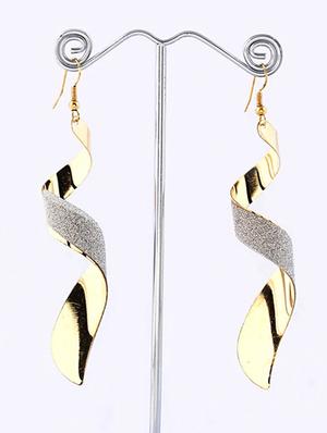 gold zinc drop earring - 16112851 - Standard Image - 3