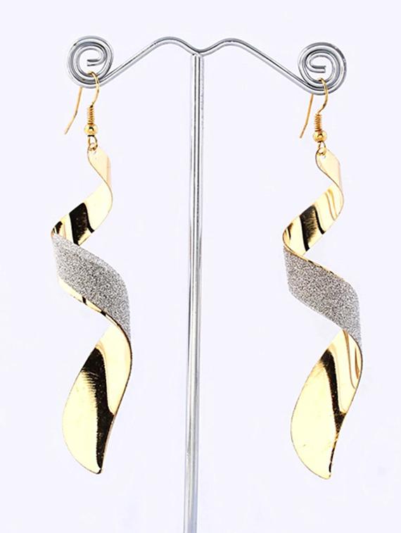 gold zinc drop earring - 16112851 - Zoom Image - 3