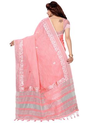 pink gota patti saree with blouse - 16112943 - Standard Image - 2
