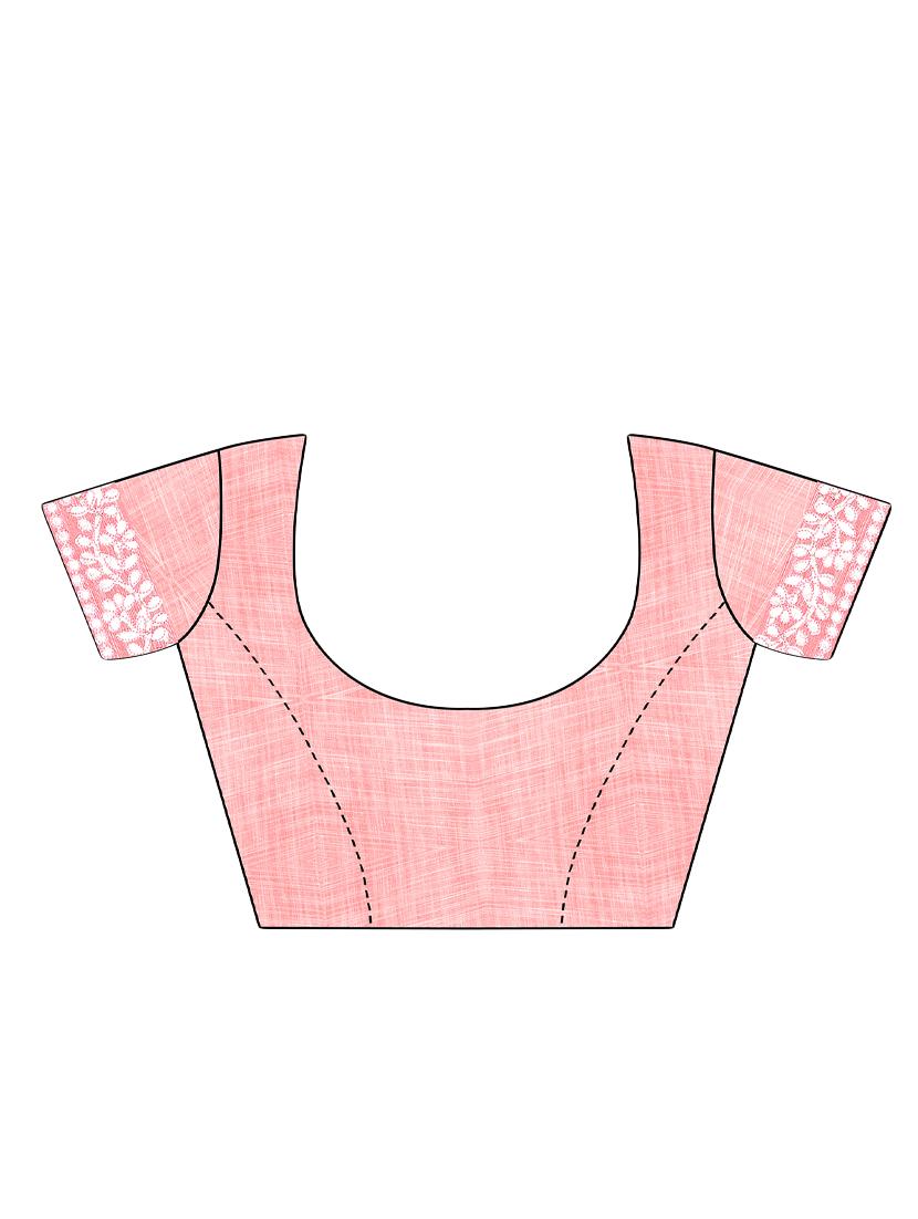 pink gota patti saree with blouse - 16112943 - Zoom Image - 3