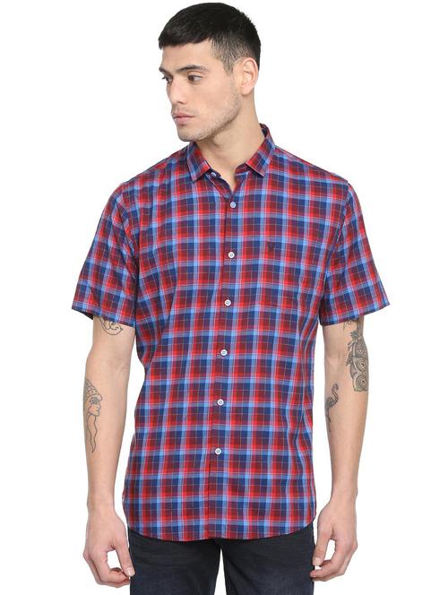 red checkered casual shirt - 16113610 - Standard Image - 1