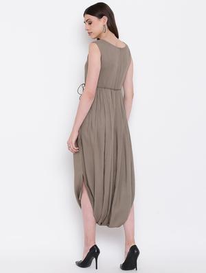 tassel tie up draped detail jumpsuit - 16113964 - Standard Image - 3
