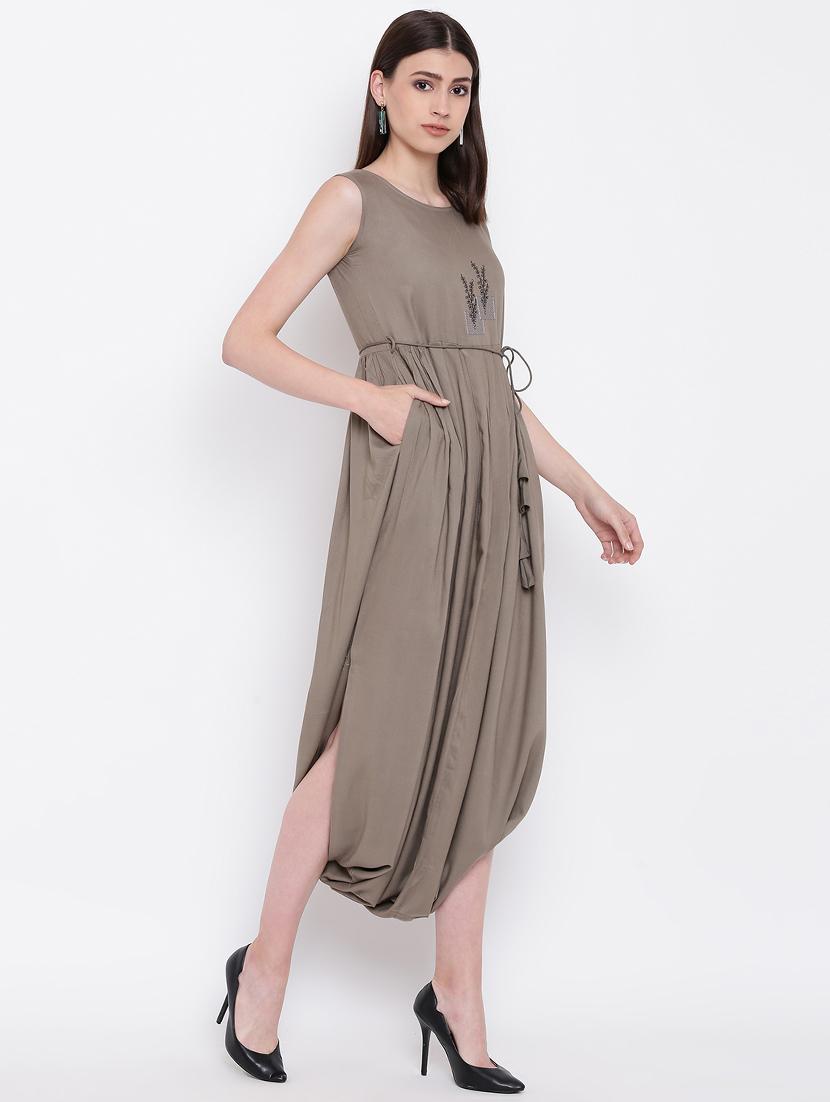 tassel tie up draped detail jumpsuit - 16113964 - Zoom Image - 2