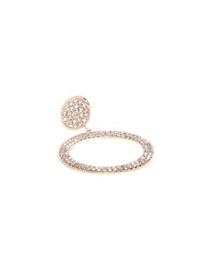 gold zinc drop earring - 16114185 - Standard Image - 2
