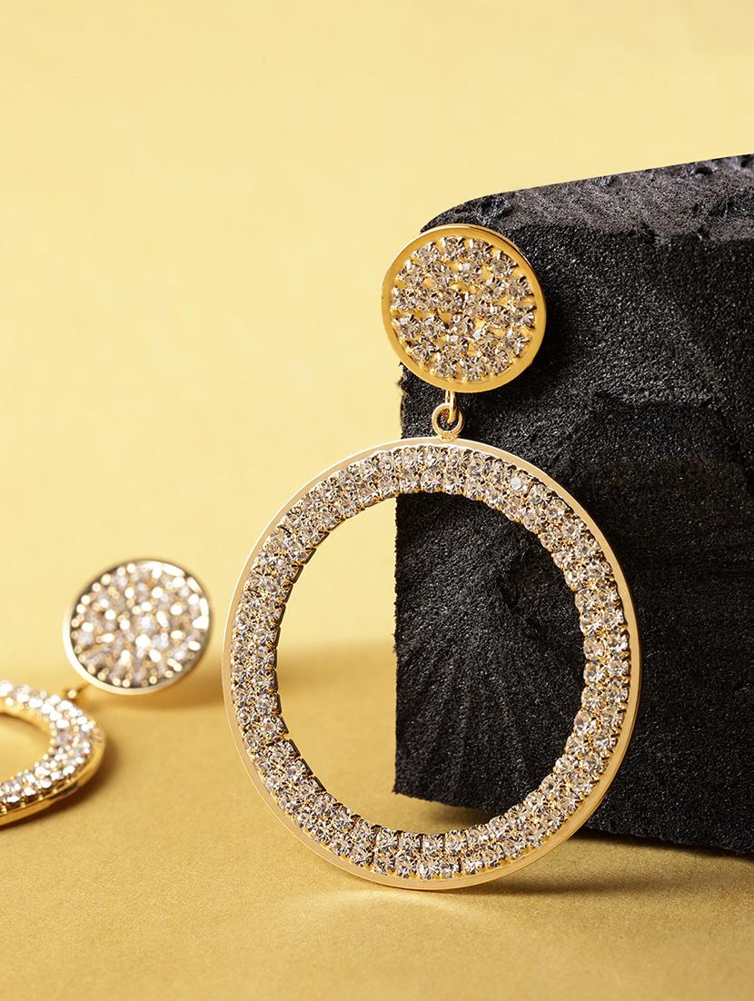 gold zinc drop earring - 16114185 - Zoom Image - 3