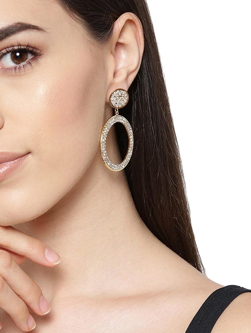 gold zinc drop earring - 16114185 - Zoom Image - 4