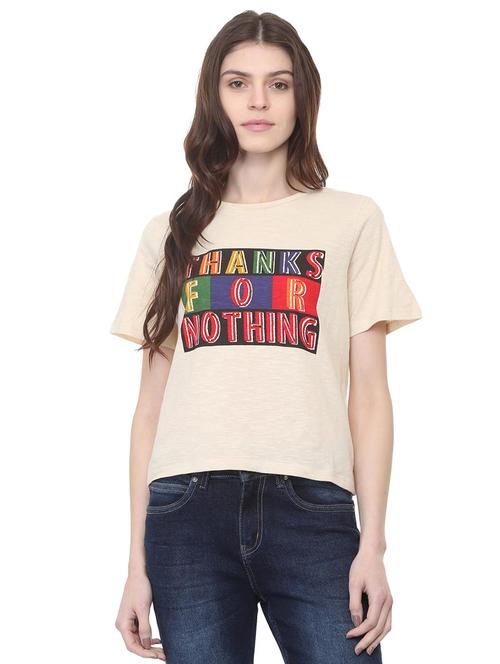quirky text short sleeved tee - 16114633 - Standard Image - 1