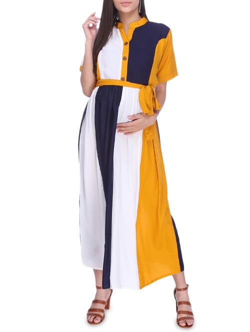color block maternity wear dress - 16114819 - Standard Image - 1