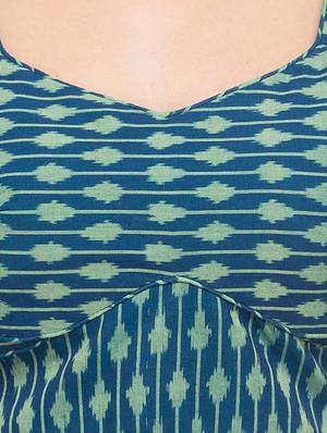 green ikat printed blouse - 16114943 - Standard Image - 4