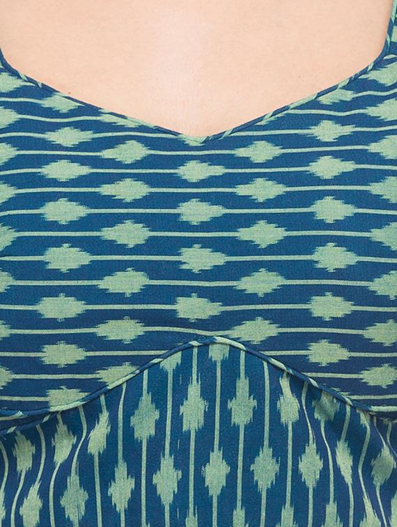green ikat printed blouse - 16114943 - Zoom Image - 4