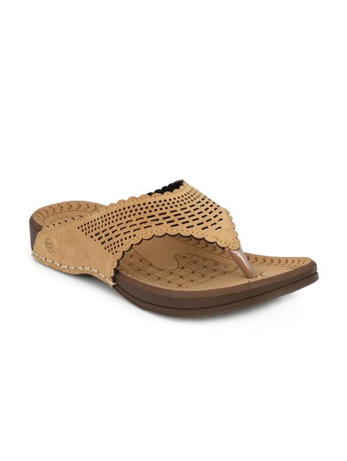 beige toe separator flip flops - 16119682 - Standard Image - 1