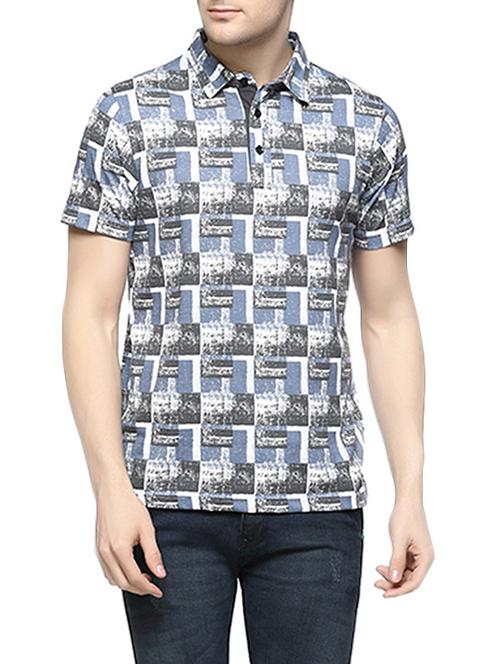 blue all over print t-shirt - 16119741 - Standard Image - 1
