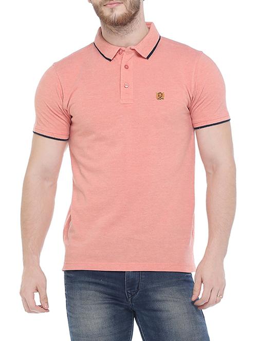 orange solid polo t-shirt - 16119753 - Very Small Image - 1