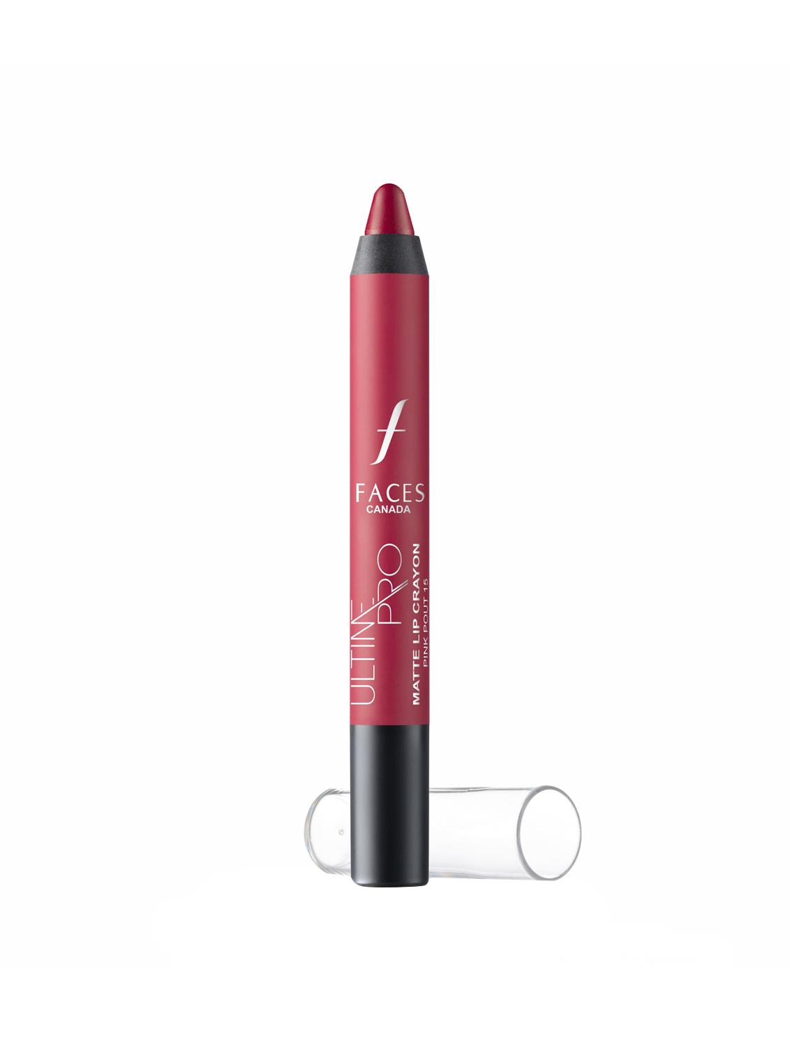 facescanada ultime pro lip crayon matte pink pout 15 2.8 g with free sharpener - 16119795 - Zoom Image - 1
