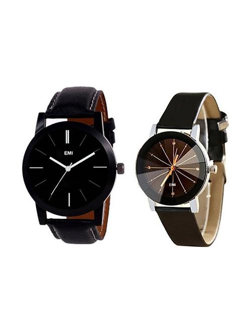 set of 2 analog couple watch combo - 16120049 - Very Small Image - 1