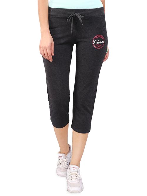 graphic print drawstring sports capri - 16120266 - Standard Image - 1
