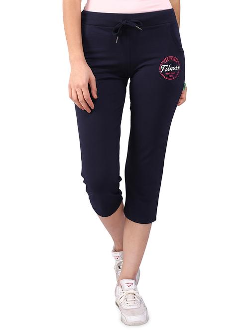 graphic print drawstring sports capri - 16120267 - Standard Image - 1
