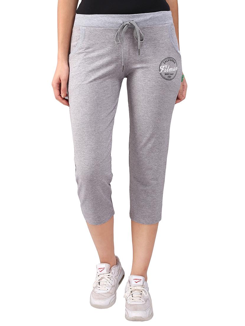 graphic print drawstring sports capri - 16120268 - Zoom Image - 1