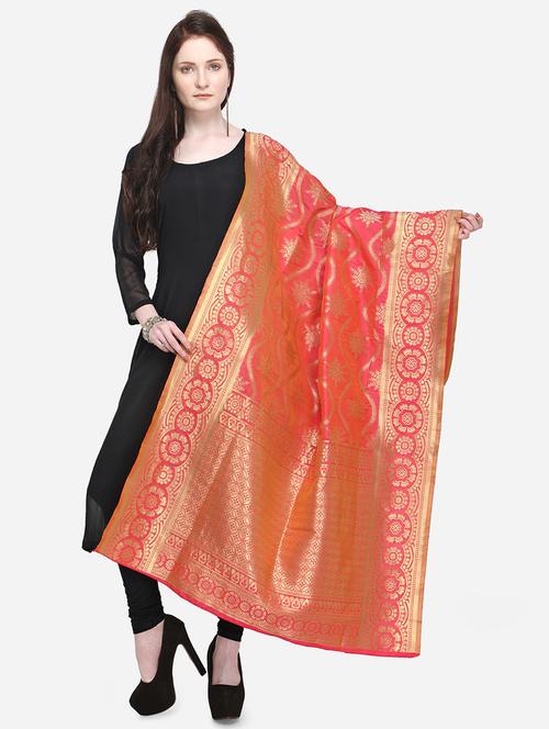 jacquard banarasi dupatta - 16120438 - Standard Image - 1