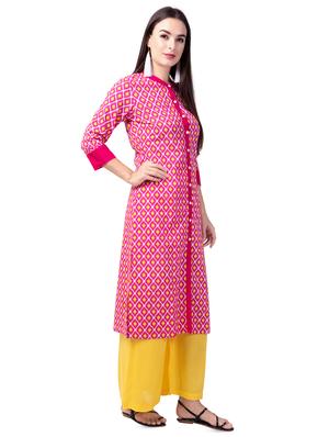 printed straight kurta - 16120723 - Standard Image - 2