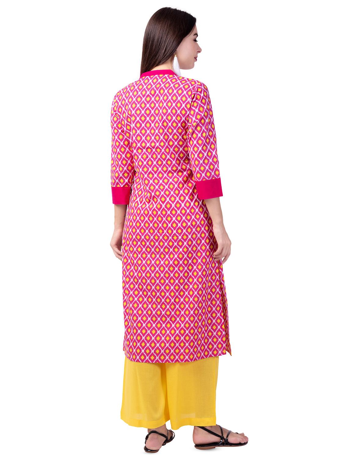 printed straight kurta - 16120723 - Zoom Image - 3