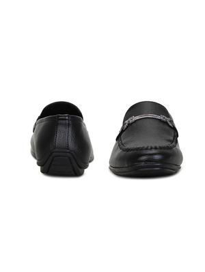 black synthetic slip on loafers - 16120870 - Standard Image - 3