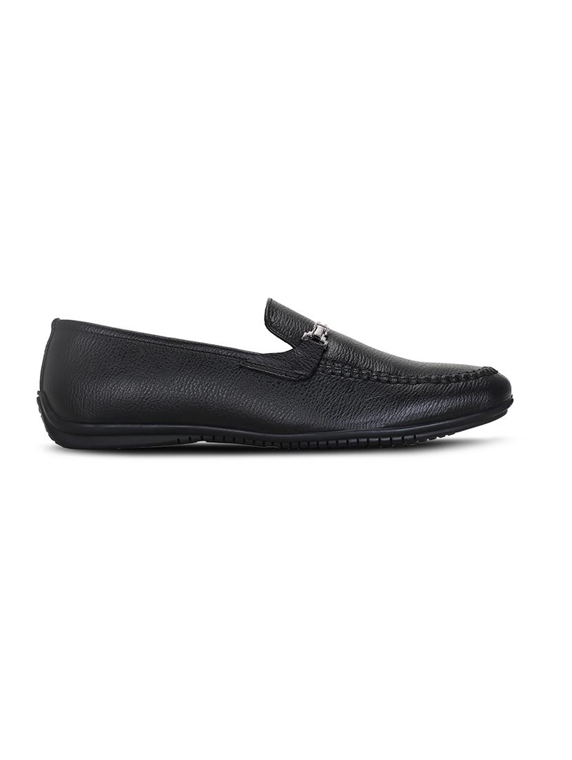 black synthetic slip on loafers - 16120870 - Zoom Image - 2