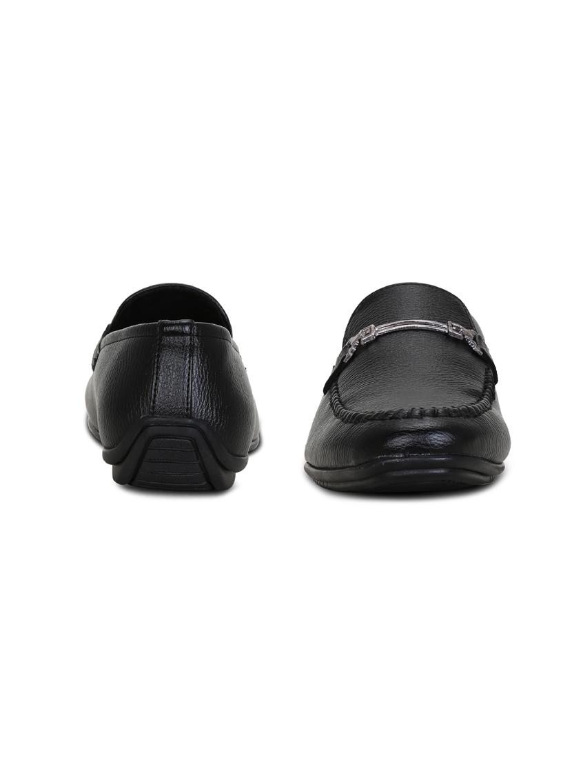 black synthetic slip on loafers - 16120870 - Zoom Image - 3