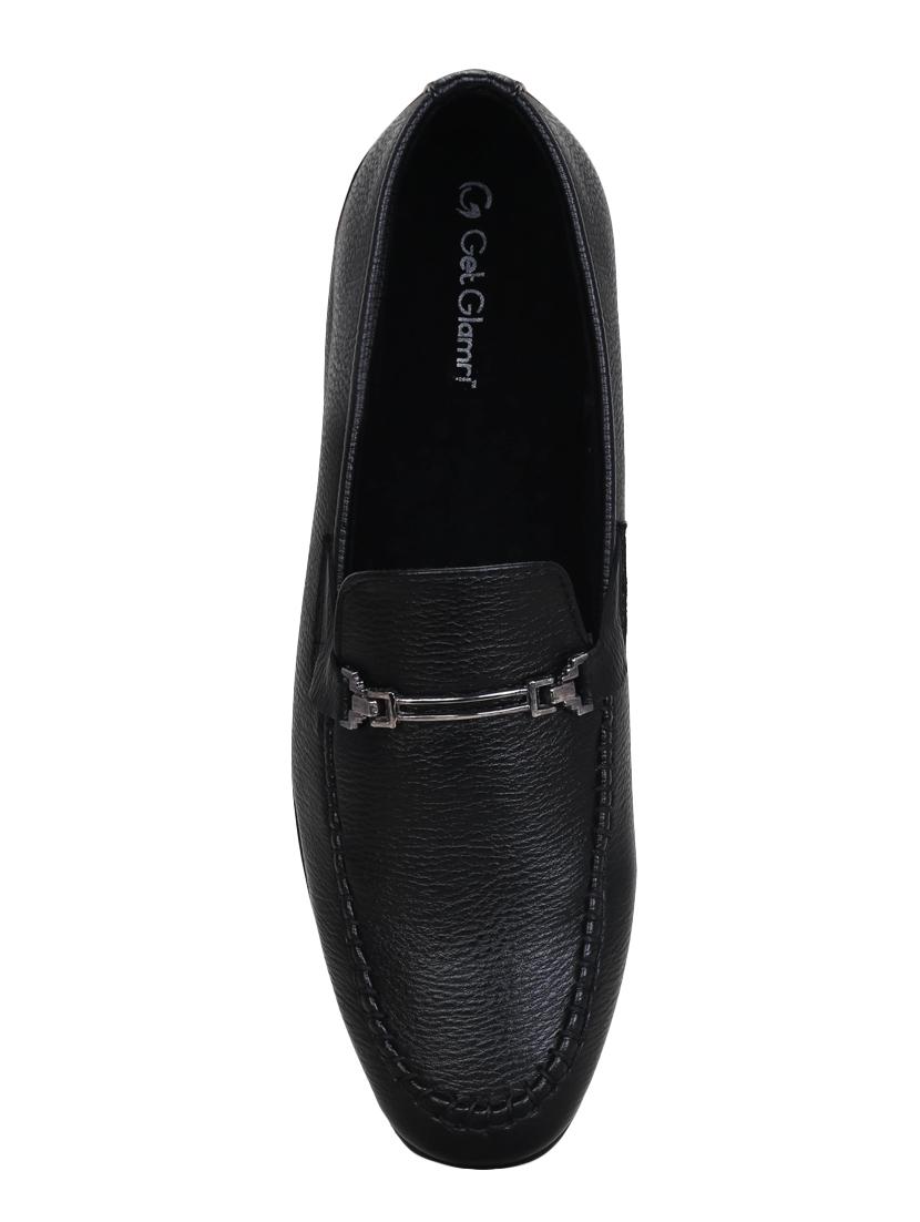 black synthetic slip on loafers - 16120870 - Zoom Image - 4