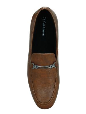 tan synthetic slip on loafers - 16120871 - Standard Image - 4