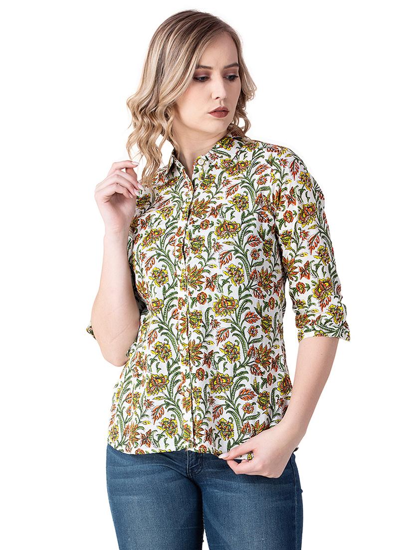 floral shirt tunic - 16120935 - Zoom Image - 1