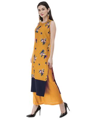 floral printed straight kurta - 16124004 - Standard Image - 2