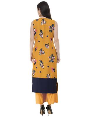 floral printed straight kurta - 16124004 - Standard Image - 3