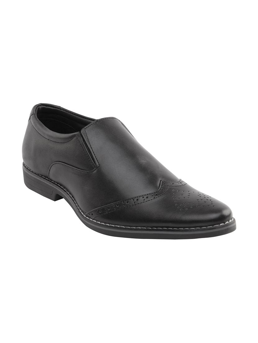 black leather slip on ons - 16124361 - Zoom Image - 1