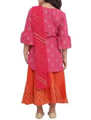 pink cotton suit set - 16128713 - Standard Image - 3